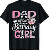 Funny Farm Cow Birthday Girl Matching Dad of The Birthday Girl Farm Cow 1st Birthday Girl T-Shirt - Black
