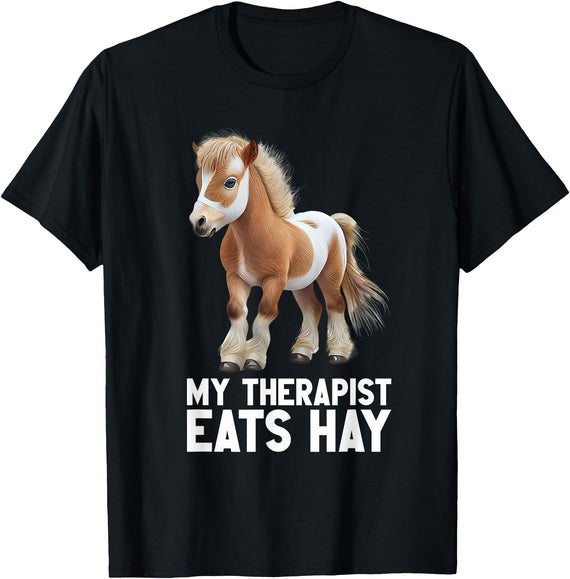 Funny Miniature Horses Gifts Miniature Horse Mini Horse Pet Tiny Horse Lover Pony Tie Dye T-Shirt - Black