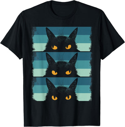 CATS ARE WEIRDOS Cat Lover, Grumpy Black Kitten, Cat Mom, Cat Dad T-Shirt