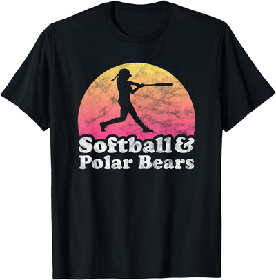 Softball and Polar Bears Apparel Co Softball and Polar Bears Women or Girls Polar Bear T-Shirt