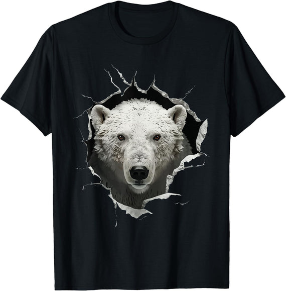 Funny Polar Bear Design Polar Bear T-Shirt - Black