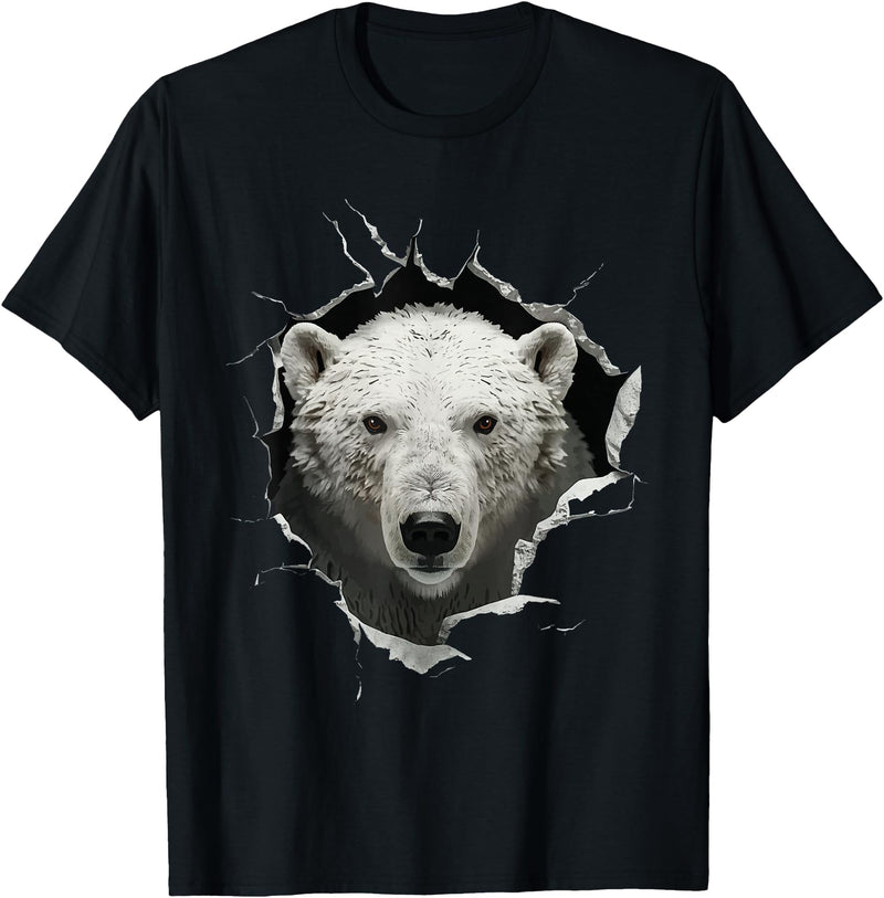Funny Polar Bear Design Polar Bear T-Shirt - Black
