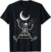 Skeleton Love Halloween Moon Skeleton Rock On Hand Spooky Halloween Rock Concerts T-Shirt - Black