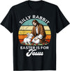 Silly Rabbit Easter Is for Jesus Easter Day Christian Bunny T-Shirt in Black