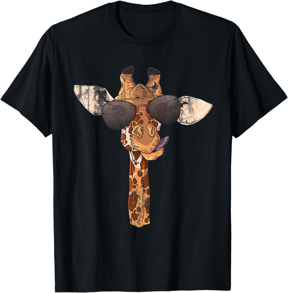 Giraffe Quotes Sunglasses Giraffe T-Shirt - Black