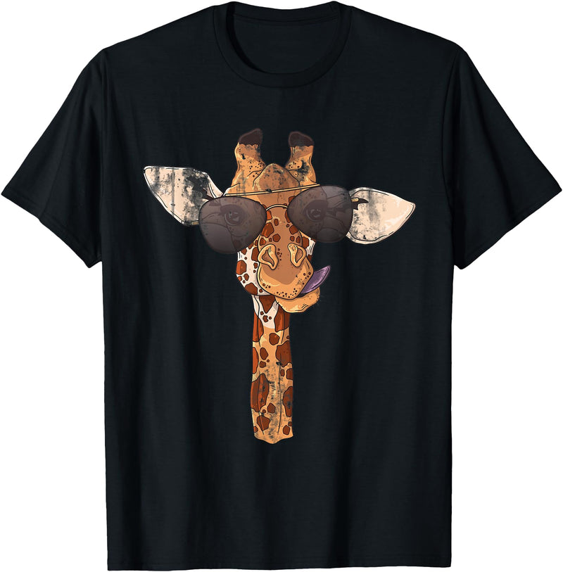 Giraffe Quotes Sunglasses Giraffe T-Shirt - Black
