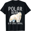 Funny Polar Bear Shirts Polar Bear is My Ghost Animal - Wildlife Lover Zookeeper T-Shirt - Black