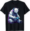 Funny Graphic Gamers tee Polar Bear Funny Video Games Polar Bear T-Shirt - Black