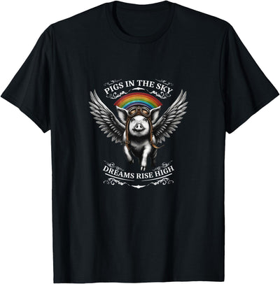Flying Pig with Wings in the Sky T-Shirt