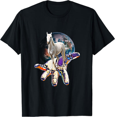 Horses Girls Women Gift Kids | Men Boys Horse Motif T-Shirt