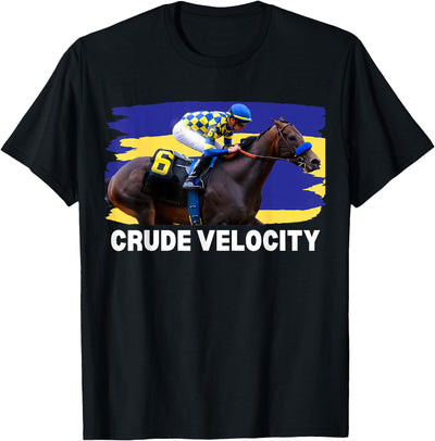 Handicapping Horse Gear Crude Velocity Horse, Horse Racing, Santa Anita, Del Mar T-Shirt