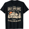 Great Sand Dunes National Park Colorado USA Retro Great Sand Dunes National Park Colorado Hike Outdoors Retro T-Shirt - Black