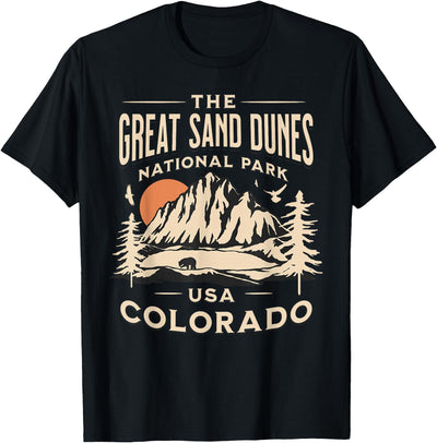 Great Sand Dunes National Park Retro Badge T-Shirt