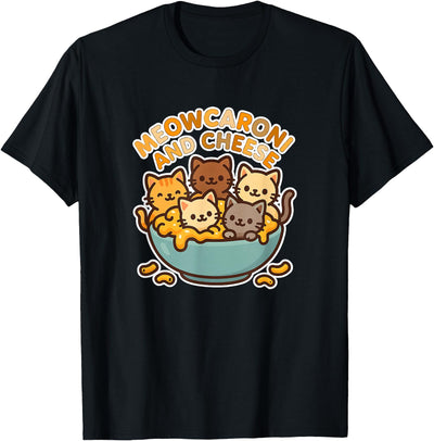 Meow Jokes and Puns Kitty Kitten Meow-caroni Mac and Cheese Cat Pun Funny T-Shirt