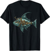 Halibut Flatfish Alaska Fishing Sea Ocean Flounder Halibut Steampunk T-Shirt - Black