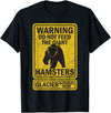 Montana Wildlife Nature Apparel Funny Glacier National Park Grizzly Brown Bear Souvenir Gift T-Shirt - Black