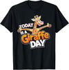 Kids Giraffe Design for Giraffe Lovers Childrens Today is a Giraffe Day Design | Kids Giraffe T-Shirt - Black