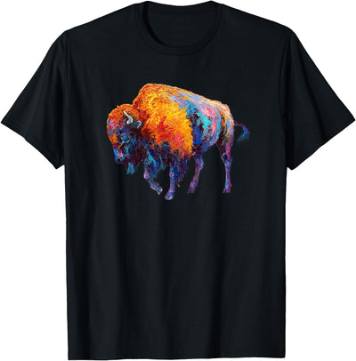 Cow Adult Black Small Fit Round Buffalo Plaid T-Shirt