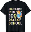 Guinea Pig 100 Days School Tees 100 Days Of School Squeaking Guinea Pig School Backpack Pet T-Shirt - Black