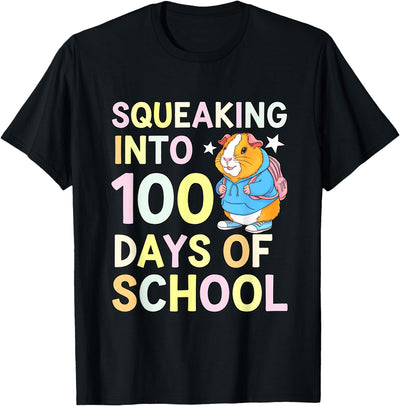 Squeaking Into 100 Days of School Guinea Pig T-Shirt