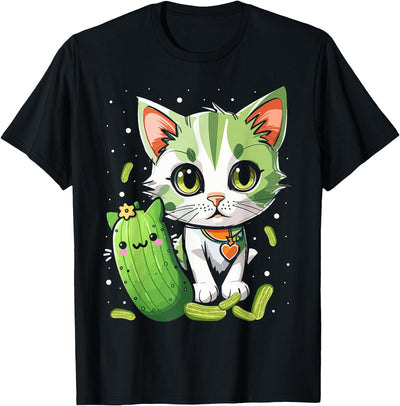 Pickle Cat Lover Gift Co. Funny Kittens vs Gherkin Pickle Cat Mom Lady T-Shirt