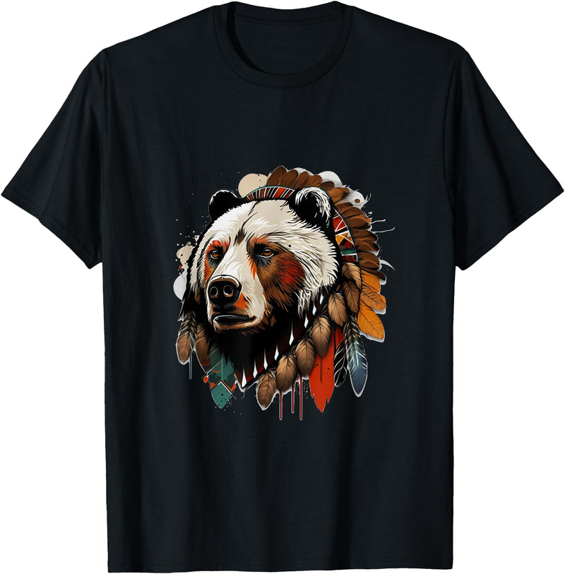 The Mountain Native Bear Spirit T-Shirt - Black