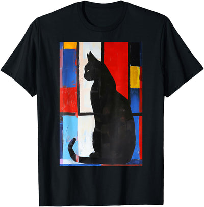 Cat Art Design Cat Abstract Art T-Shirt