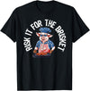 Funny Grill Pig Barbeque Pitmaster Designs for Men Risk It For The Brisket Funny Pig Grilling Barbecue Pork BBQ T-Shirt - Black
