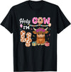 Holy Cow I'm 4 Highland Cow 4th Birthday Holy Cow I'm 4 Highland Cow Farming 4th Birthday 4 Years Old T-Shirt - Black