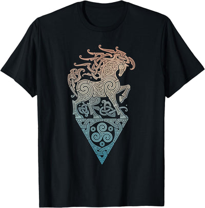 Norse Viking Mythology Great Love Horses VIKING CELTIC odins horse T-Shirt