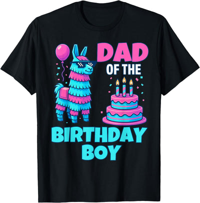gaming gamer Birthday Llama Pinata Family Apparel dad of Birthday Boy Llama Pinata Party Family mathing Men T-Shirt