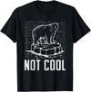 Climate Change Designs Polar Bear Against Climate Change Global Warming Design T-Shirt - Black