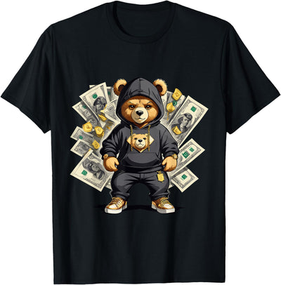 Teddy Bear Hustler Buisness Bear Dollar Street Clothes T-Shirt