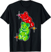 Urban Empyre Gummy Bear Candy Red Green T-Shirt - Black