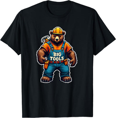 I Love Muscle Bear Funny Gay Big Tools LGBTQ Pride Vintage T-Shirt