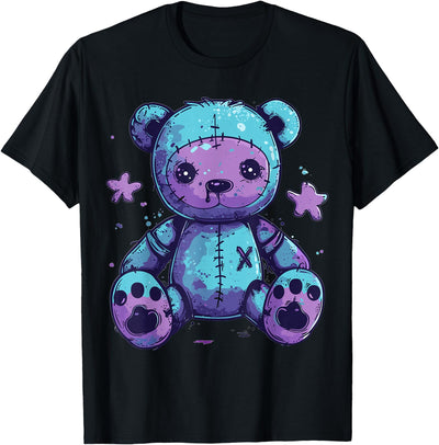 Goth Pastel Cute Creepy Kawaii Teddy Bear Voodoo Doll T-Shirt