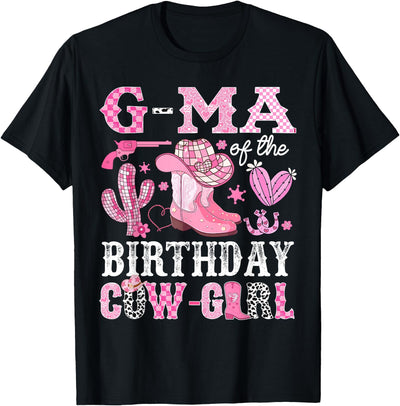 Pink Western Cowgirl Bday Party Family Matching Ma T-Shirt