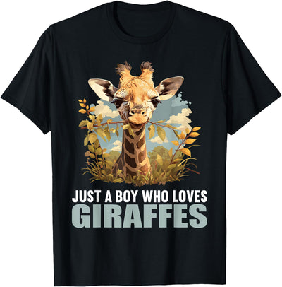 Just a Boy who loves Giraffes. Giraffes Giraffe T-Shirt