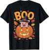 Pig Halloween kids, women, men Pig Costume on Pumpkin Halloween Pig T-Shirt - Black