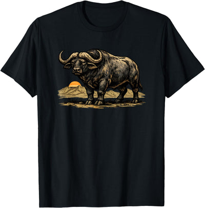 Cape Buffalo Wilderness Art Nature Wildlife Vintage African T-Shirt