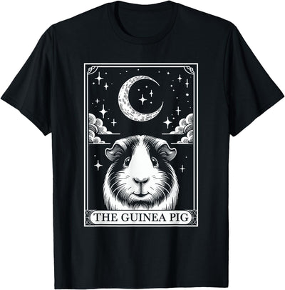 Tarot Card Vintage Crescent Moon Guinea Pig Mom Pet Lovers T-Shirt