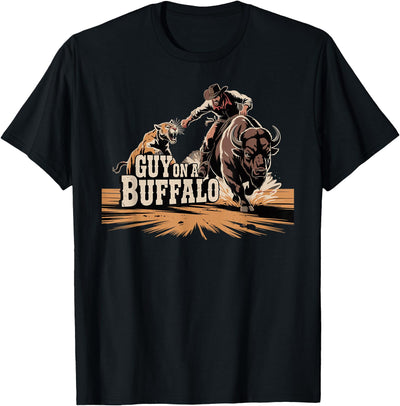 Punch That Cougar in the Face Funny Guy on a Buffalo Western T-Shirt