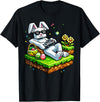 Bunny Happy Easter Day Egg Video Game Gift Men Boy Kid Gamer T-Shirt in Black