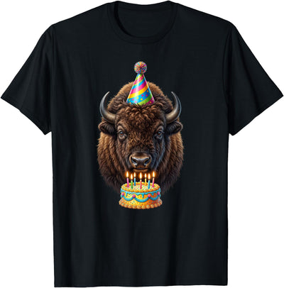Cow Birthday Party Bison Buffalo Birthday T-Shirt