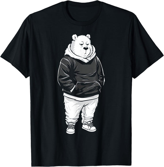 W1ldKreW Cute Polar Bear Animal Design T-Shirt - As Pictured