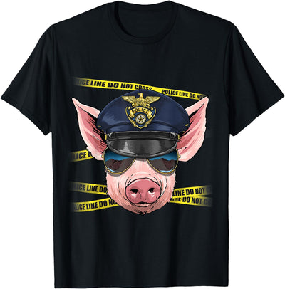 Pig Police Farmer Pig Farm Animal Lover T-Shirt