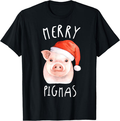 Christmas Pig Kids Gift Merry Pigmas T-Shirt