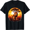 Safari Animal Art Lion Wildlife Safari Tiger African Animal Lovers Savanna T-Shirt - Black