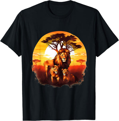 Lion Wildlife Safari Tiger African Animal Lovers Savanna T-Shirt