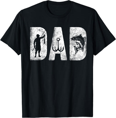 Fishing Dad Classic Bold Font Father's Day Fish Daddy T-Shirt